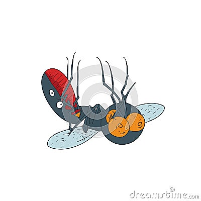 Death mosquito cartoon design Stock Photo