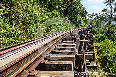 The Death Railway or The Thailand-Burma railway Stock Photo