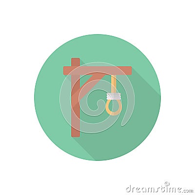 Death rope flat color icon Vector Illustration