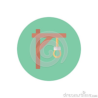Death rope flat color icon Vector Illustration