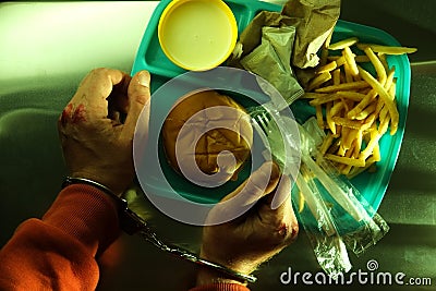 Death Row Last Meal Stock Photo