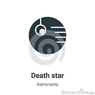 Death star vector icon on white background. Flat vector death star icon symbol sign from modern astronomy collection for mobile Vector Illustration