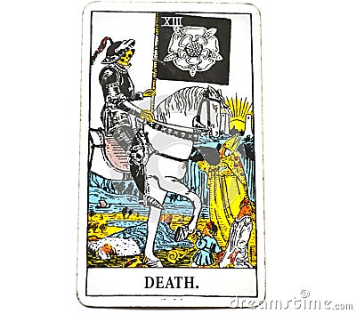 Death Tarot Card End Changes Transformation Stock Photo