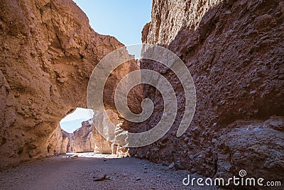 Death Valley. Natural Bridge Canyon Stock Photo