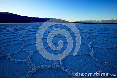 Death Valley - Polygons in Badwater Basin Stock Photo