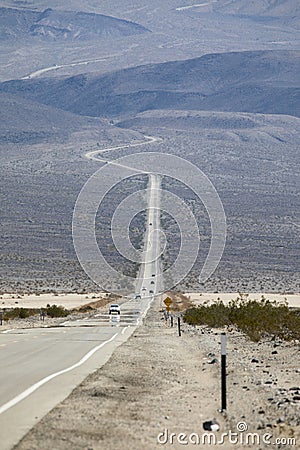 Death Valley Road Stock Photo