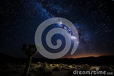 Death valley under the Milky Way Stock Photo