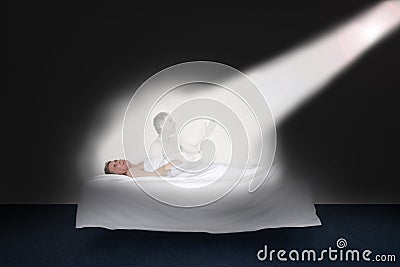 Deathbed, Life, Death, White Light Stock Photo