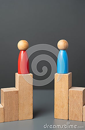 Debate. Conflict resolution. Diplomacy and negotiations. Stock Photo