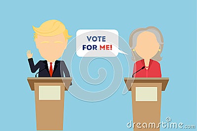 Debates on election. Vector Illustration