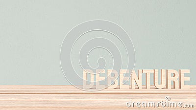 The Debenture text for Business concept 3d rendering Stock Photo