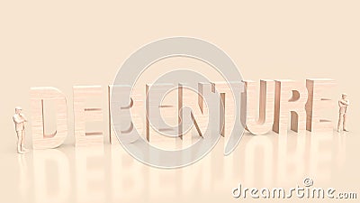 The Debenture text for Business concept 3d rendering Stock Photo