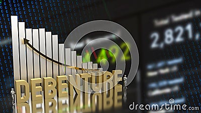 The Debenture text for Business concept 3d rendering Stock Photo