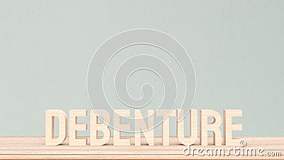 The Debenture text for Business concept 3d rendering Stock Photo