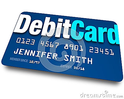 Debit Card Plastic Bank Charge Banking Account Stock Photo