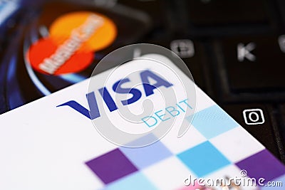 Debit cards business concept Editorial Stock Photo