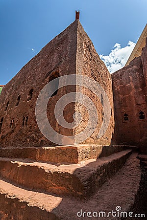 Debre Sina-Mikael Orthodox monolith Lalibela, Ethiopia Stock Photo