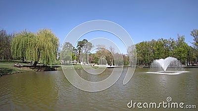 Debrecen Ungarn 04 19 2019 Touristen und Einheimische genießen die gute Zeit in Debrecens Great Forest Park stock video Debrecen Ungarn 04 19 2019 Touristen und Einheimische genießen die gute Zeit in Debrecens Great Forest Park stock video
