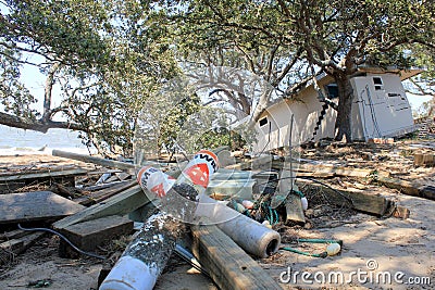 Debris and Damage from Hurricane Irene #2 Editorial Stock Photo