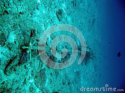 Debris on the seabed Stock Photo