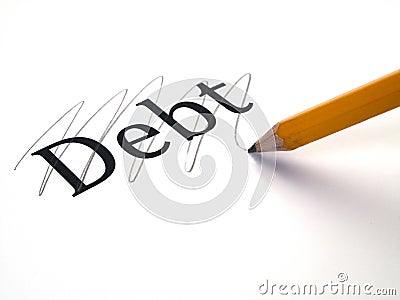 DEBT Stock Photo