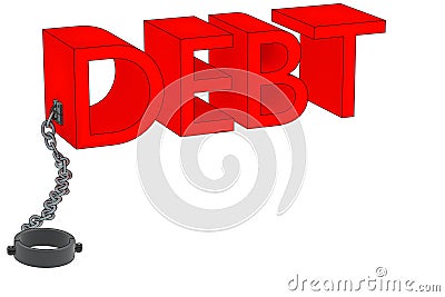 Debt and Chain Stock Photo
