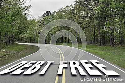 Debt Free Highway Stock Photo