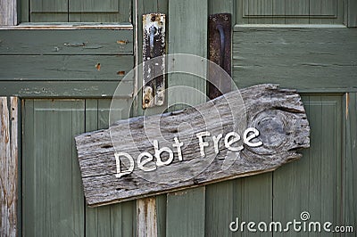 Debt Free. Stock Photo