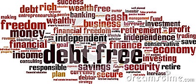 Debt free word cloud Vector Illustration