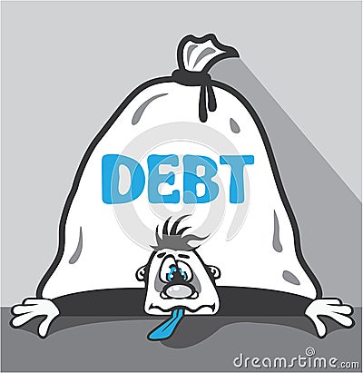 Debt Pressure Vector Illustration