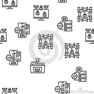 Debug Research And Fix Vector Seamless Pattern Vector Illustration