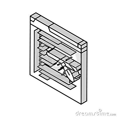 debugging code software isometric icon vector illustration Vector Illustration