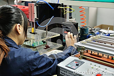 Debugging equipment parameters Editorial Stock Photo