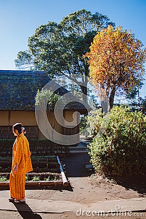 Old historic Samurai houses in Sakura city, Chiba, Japan Editorial Stock Photo