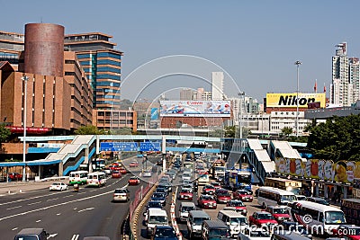 2 Dec 2007 the Cross Harbour Tunnel , at hong kong Editorial Stock Photo