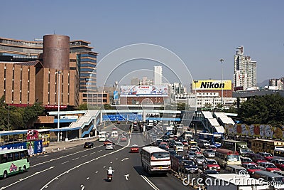 2 Dec 2007 the Cross Harbour Tunnel , at hong kong Editorial Stock Photo