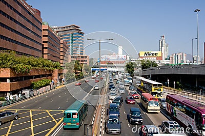 2 Dec 2007 the Cross Harbour Tunnel , at hong kong Editorial Stock Photo