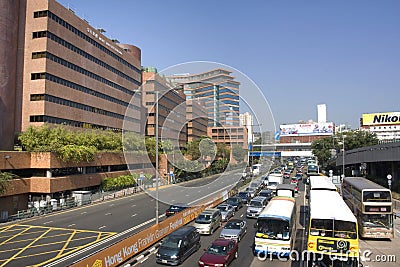 2 Dec 2007 the Cross Harbour Tunnel , at hong kong Editorial Stock Photo