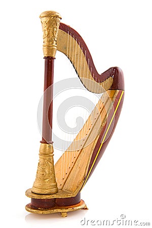 Decachord or harp Stock Photo