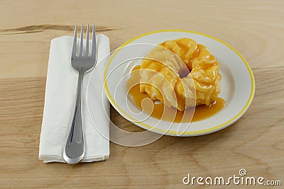 Decadent breakfast donut Stock Photo