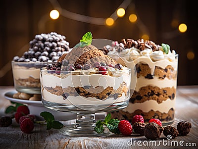 Decadent Vegan Chocolate Desserts: Irresistible Delights Stock Photo