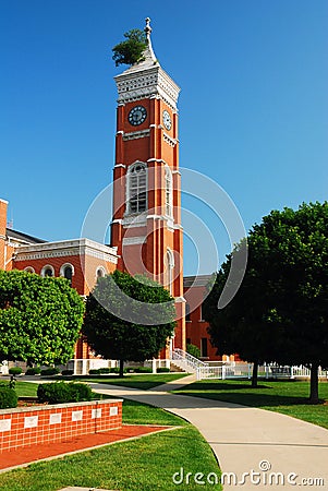 Decatur County Courthouse and Famous Tree Editorial Stock Photo