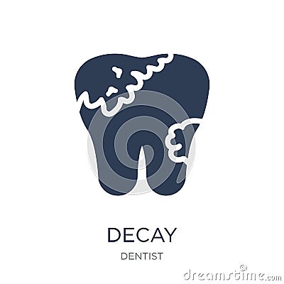 Decay icon. Trendy flat vector Decay icon on white background fr Vector Illustration