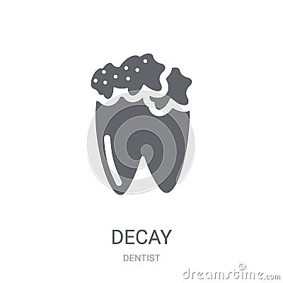 Decay icon. Trendy Decay logo concept on white background from D Vector Illustration