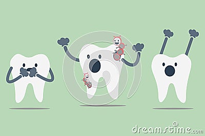 Decayed tooth Vector Illustration