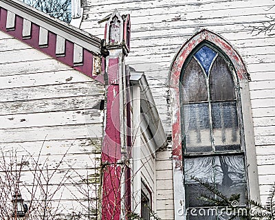 Decaying Church, Architecture, Urban Decay Stock Photo