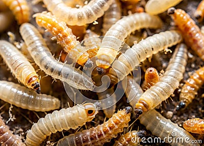 Decaying Flesh and Tiny Maggots Visualizing Redis Experiment Against Spontaneous Generation Stock Photo