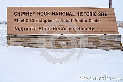 BAYARD, NE: The Chimney Rock National Histori Editorial Stock Photo