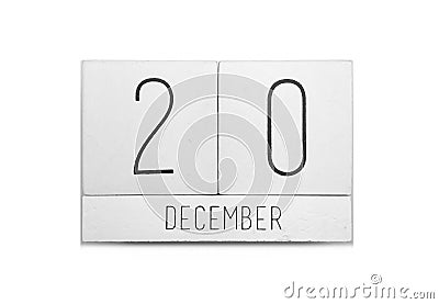 December 20 calendar Stock Photo