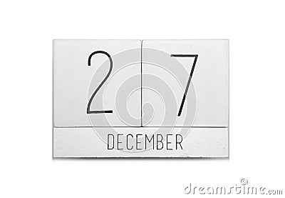 December 27 calendar Stock Photo